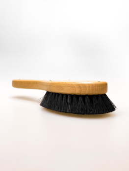 Haarbürste oval mit Stiel, 22 cm / Rosshaar